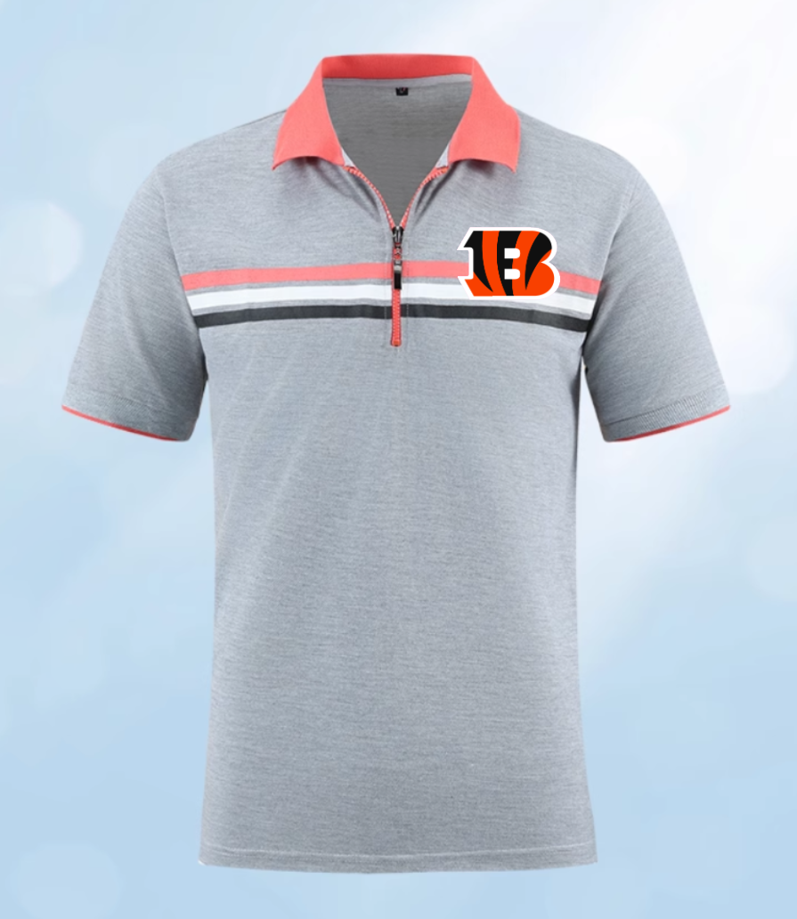 Cincinnati Bengals grey Men 2025 NFL polo T shirt